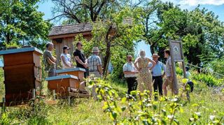 Unter dem Vorsitz von Marco Bauers Onkel Peter Dengler entstand im Jahr 2018 der Bienenlehrpfad im Bensheimer Hospizgarten. Auch Kinder-Wanderwege mit Schautafeln haben ihn im Österreich-Urlaub zu seinem Projekt inspiriert.