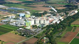 Blick von oben: In der Zuckerfabrik Offstein werden jährlich 300 000 bis 360 000 Tonnen Zucker erzeugt.