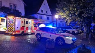 Das Bild zeigt einen Einsatz der First-Responder-Einheit des DRK auf dem Zwingenberger Marktplatz im Oktober des vergangenen Jahres.