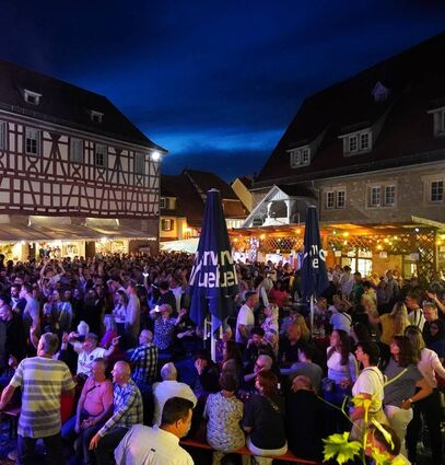 <p>Der Bergsträßer Weinmarkt in Heppenheim.<br></p>