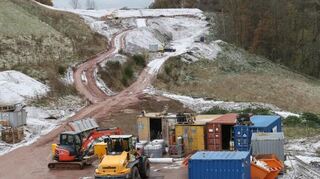 ORtsumgehung B38a: Die Vorarbeiten für den Tunnel Berkersklamm haben bereits im Herbst 2024 begonnen.