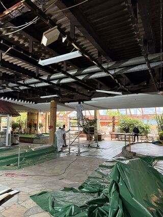 Nach dem Brand im Miramar in Weinheim.