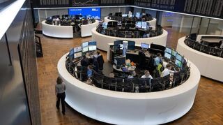 Blick in den Handelssaal der Deutschen Börse in Frankfurt.