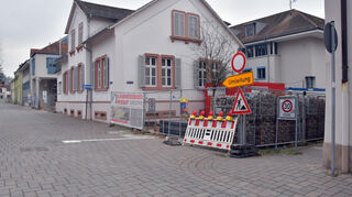 Nach dem Umzug dient die Werlestraße weiterhin als Baustelleneinrichtungsplatz für die Bauarbeiten am Landratsamt.