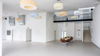 Blick ins Foyer der neuen Sporthalle im Ehlried.