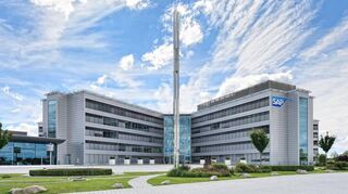 Blick auf das Gebäude WDF 21 in Walldorf. Hier ist auch der Vorstand untergebracht, so lange die Zentrale (WDF 01) saniert wird.