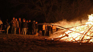 In Eulsbach leuchtete das Lärmfeuer auf dem Hausberg.