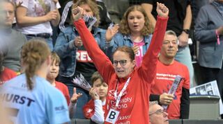 lames-Trainerin Heike Ahlgrimm möchte - wie zuletzt beim Pokal-Final-Four (Foto) einen Sieg gegen Dortmund bejubeln.
