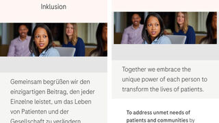 Auf der deutschen Roche-Webseite findet sich das Wort „Diversität“ noch, auf der US-Seite ist es schon weg. Ebenso der Begriff Gleichstellung, stattdessen ist dort von Belonging, Zugehörigkeit, die Rede.