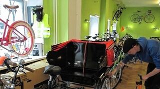 <p>Eine Rikscha, gesehen bei "Moghul Rikschas Berlin".</p>