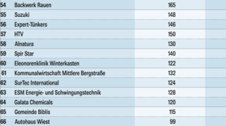 Die größten Arbeitgeber der Bergstraße
