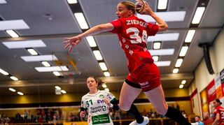 Auch Mia Ziercke glänzte beim 38:25-Sieg der Flames gegen Frisch Auf Göppingen mit schönen Aktionen und Toren auf der Linksaußen-Position.