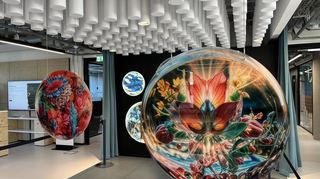 Eine Kunstinstallation in den IPAI-Spaces Heilbronn. In der Stadt am Neckar soll Deutschlands Hotspot für Künstliche Intelligenz entstehen.