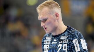 David Späth, Torwart der Rhenin-Neckar Löwen.