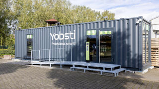 Der erste smarte Yobsti-Laden des Mannheimer Unternehmens in einem Überseecontainer steht im pfälzischen Kandel.