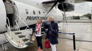 Elena und Udo Klein sind früher schon mit der RNA nach Sylt geflogen.