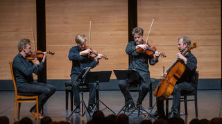 Im Parktheater spielte auf Einladung der Kunstfreunde Bensheim das Danish String Quartet.