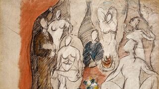 <p>Die berühmten "Demoiselles d'Avignon": 1907 zeichnete Picasso diese Vorstudie, die er der Stadt Basel schenkte.</p>