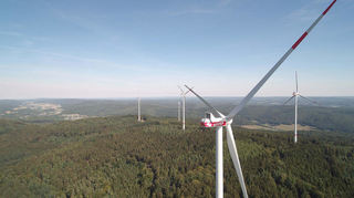 Der Entega-Windpark Stillfüssel bei Wald-MIchelbach.