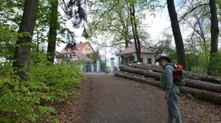 Dr. Joachim Bartl auf dem Gipfel des Felsbergs.