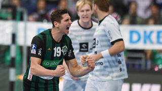 Jubelt momentan noch für Hannover: Marius Steinhauser.Bild: Swen Pförtner/dpa