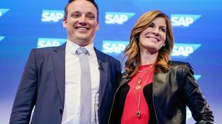 Doppelspitze von kurzer Dauer: Christian Klein und Jennifer Morgan im Januar 2020 bei der Jahrespressekonferenz in Walldorf.