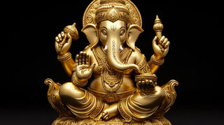 Ganesha ist ein hinduistischer Gott, der für Weiheit und die Überwindung von Schwierigkeiten steht.