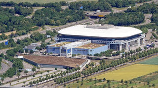 So liegt die SAP Arena im Bösfeld, am Rande der Quadratestadt.