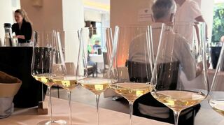 Sechs Weine, sechs unterschiedliche Interpretationen der Weinlage „Forster Pechstein“. Eine Situation bei der Weinprobe des VDP Pfalz in dieser Woche.