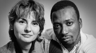 Musikmanagerin Eva Ries (li.) mit dem 2004 verstorbenen Rapper Ol‘ Dirty Bastard, kurz ODB genannt, vom Wu-Tang Clan