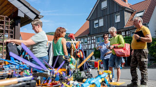 In Schlierbach hatte der Spielkreis einen Hofflohmarkt organisiert