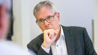 Christian Engelhardt beim Interviewtermin mit dieser Zeitung.