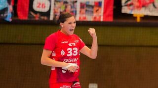 Lucie Kretzschmar trug durch ihre starke Abwehrleistung viel zum Flames-Sieg in Oldenburg bei und erzielte selbst auch noch fünf Treffer.