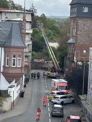 Der Blick auf den Einsatzort vom BA-Medienhaus.
