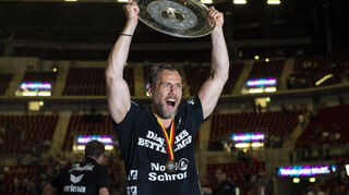 Trainer Maik Machulla beim Flensburger Titelgewinn 2019.