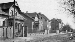 Die Darmstädter Straße in Bensheim-Auerbach im Jahr 1896.
