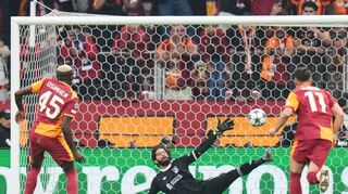 Victor Osimhen sorgte für die Führung von Galatasaray gegen Liverpool.