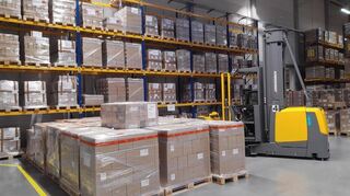 Die Arzneimittelhilfslieferung für Rumänien im Logistikzentrum von Infectopharm.