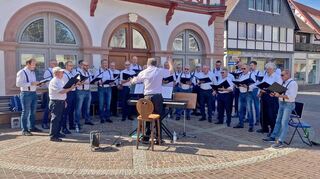 Platzkonzert des MGV Germania Lorsch. Auch bei Chorkonzerten versteht die GEMA keinen Spaß. Veranstalter müssen der Verwertungsgesellschaft alle Musikstücke melden.