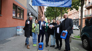 Freuen sich auf die 19. Auflage des Nachtwandels im Jungbusch (von links): Eric Carstensen, Stefanie Rihm, Christian Specht, Lisa Buttler, Lea Toifl, Oliver Althausen und Johannes Kieffer.