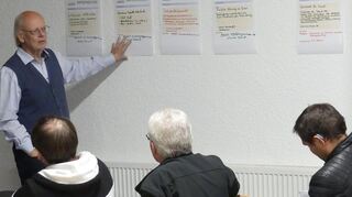 Auch bei der Zukunftswerkstatt in Kolmbach hielt Stadt- und Verkehrsplaner Hartmut Lüdeling von der „Arge Dorfentwicklung“ eine Präsentation.