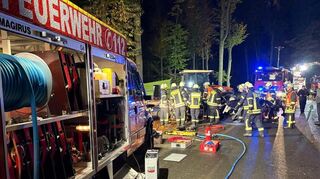 Die Feuerwehr-Inspektionsübung fand auf der L3399 bei Winterkasten statt.