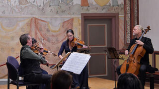 Das Minguet-Quartett beim Konzert im Kurfürstensaal.