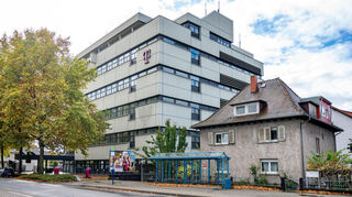 Das Telekom-Gebäude in der Fehlheimer Straße heute – aufgenommen von der Nord-Ost-Fassade.