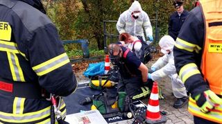 Bei ihrer jüngsten Inspektionsübung demonstrierte die Gronauer Feuerwehr unter anderem, wie die Atemschutzhygiene abläuft.