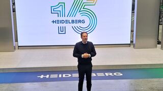Jürgen Otto, Vorstandsvorsitzender von Heidelberger Druckmaschinen, im Kundenzentrum Home of Print in Wiesloch.