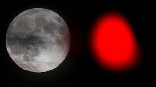 Der Mond ist teils mehr als 400.000 Kilometer von der Erde entfernt, am Mittwoch waren es rund 50.000 Kilometer weniger.