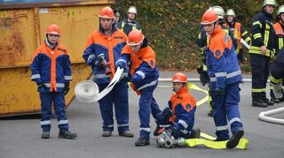 Eingebunden in die Abschlussübung der Freiwilligen Feuerwehr Reichenbach war auch der Feuerwehrnachwuchs.