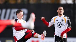Florian Wirtz (l.) und Leroy Sané (r.) sind in der Offensive gegen Luxemburg gefordert.