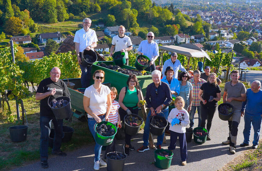 Sebastian Rode attends celebrity wine harvest in Heppenheim for the first ...